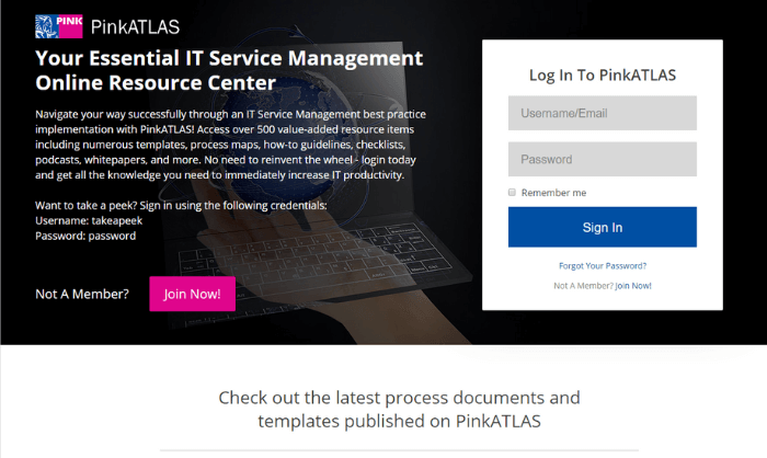 PinkATLAS website preview